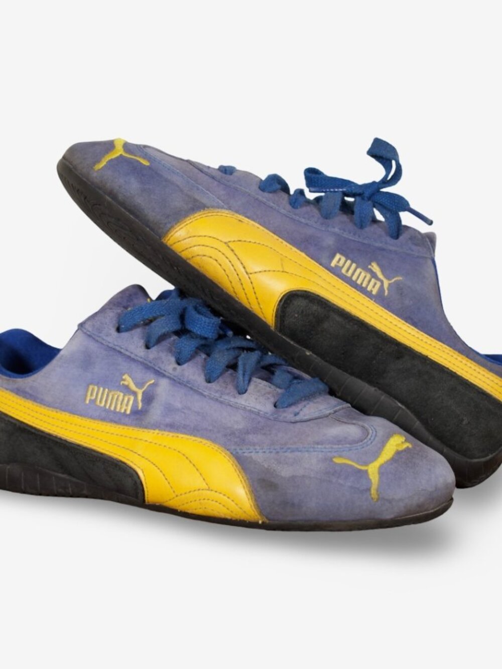 Y2K Vintage Puma Speedcat Suede Blue Yellow OG Sneakers